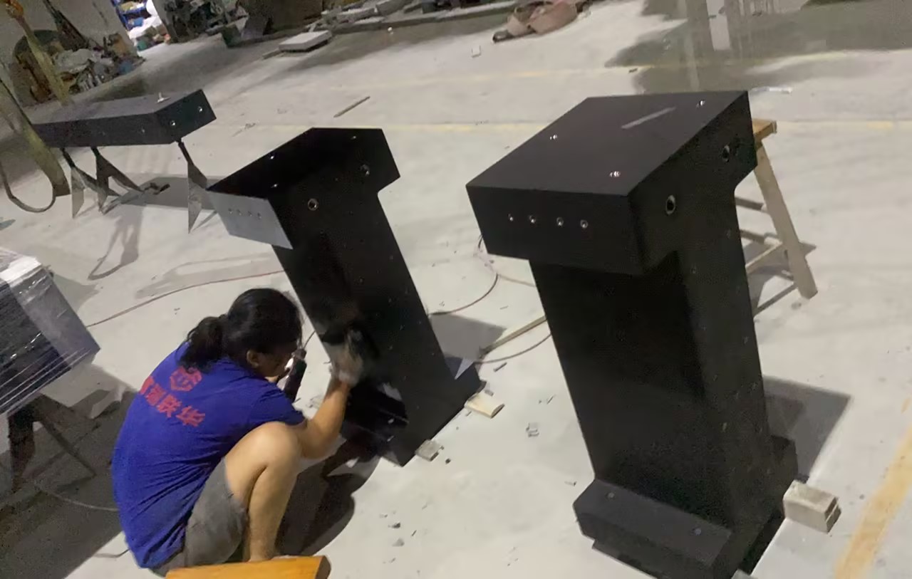 富瑞華量具生產步驟和過程，花崗巖平臺以及機械構件的制造過程